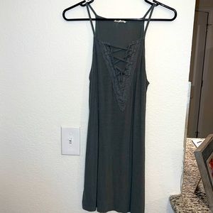 Size large Easel lace up cami tunic. Brand new without tags. Olive green.